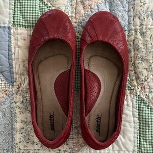 Red Women's Ballet Flats - Comfort Slip-On